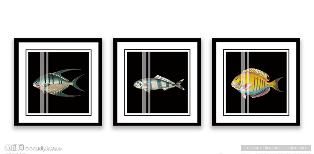 大气动物鱼创意装饰画