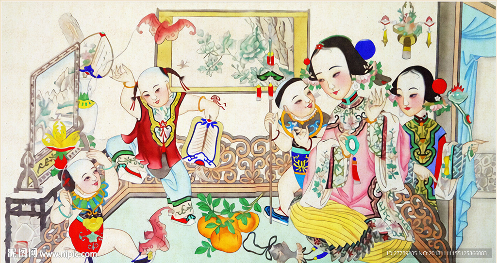 年画设计图__传统文化_文化艺术_设计图库_昵图网nipic.com