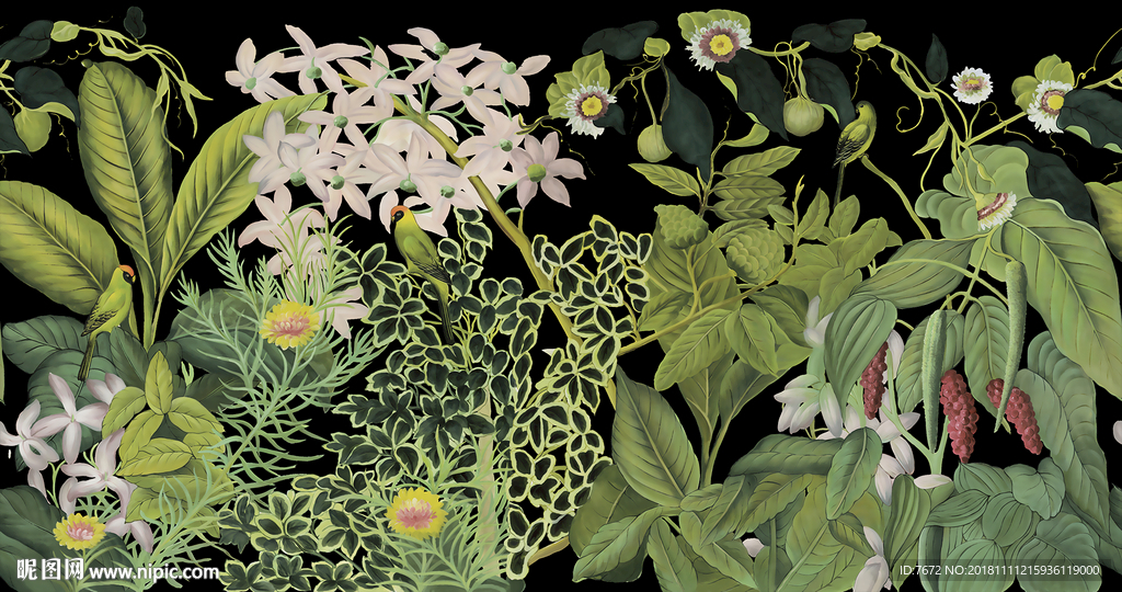 欧式复古热带雨林美式植物