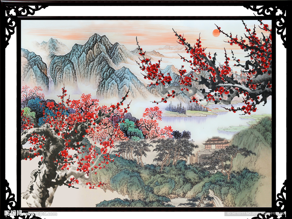 报春图 梅花 红梅报春