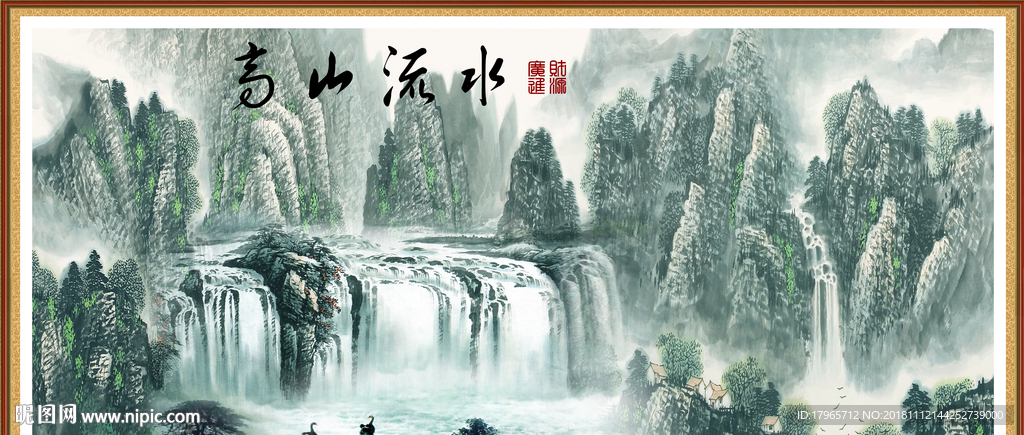 山水背景墙