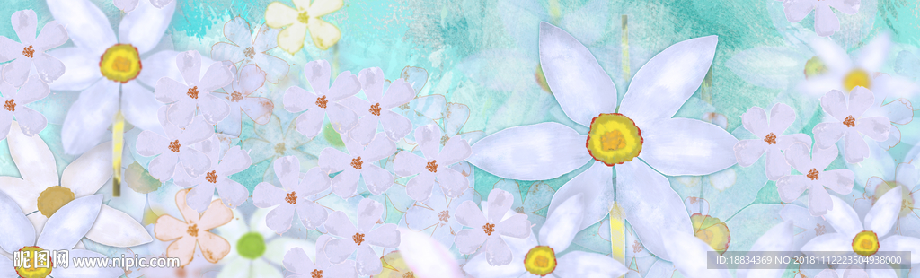 抽象花朵装饰画无框画油画