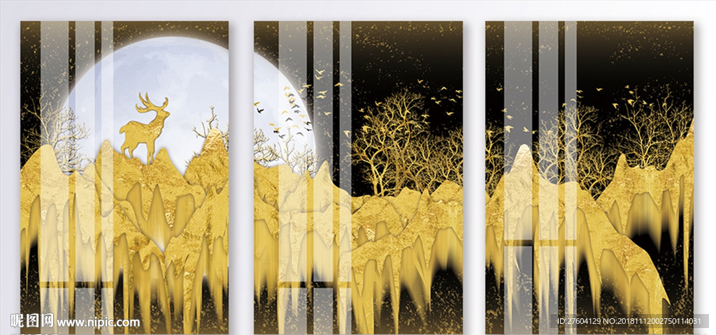 中式山川风景装饰画