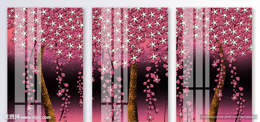 立体植物花树创意装饰画
