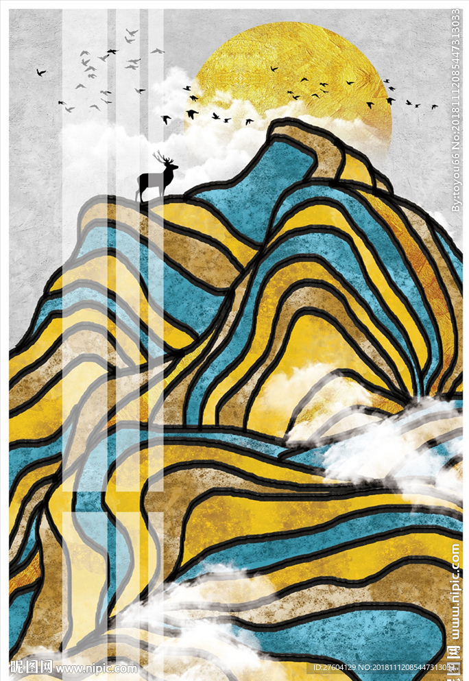 山川风景创意装饰画