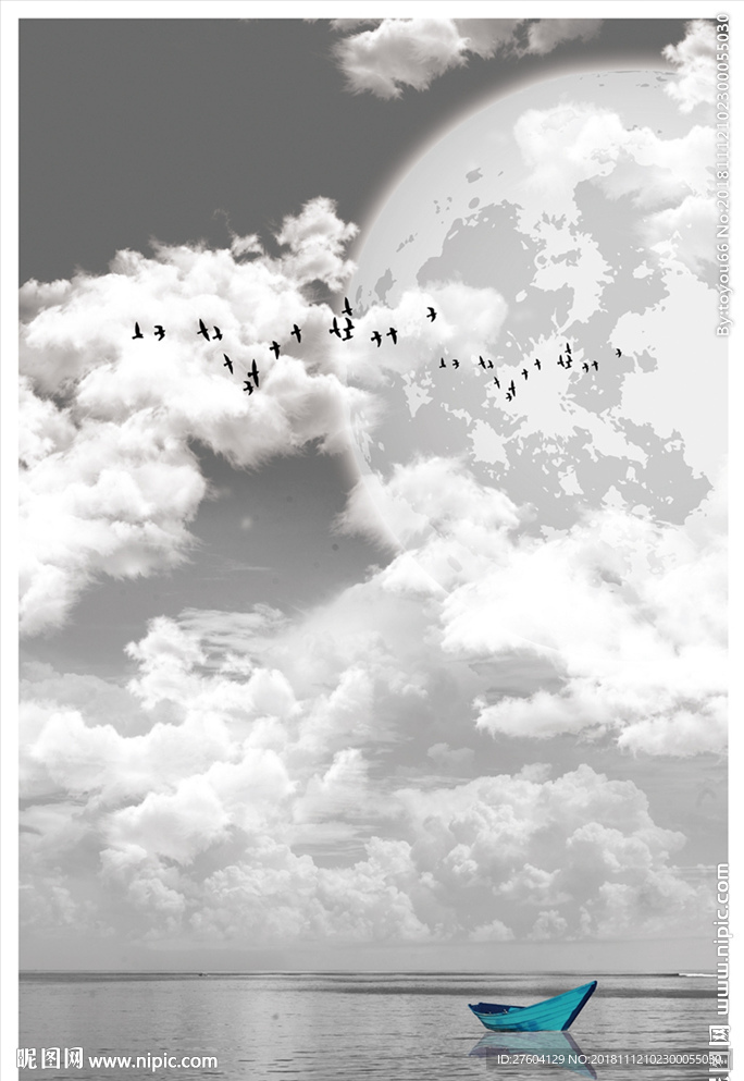 简欧黑白风景过道创意装饰画