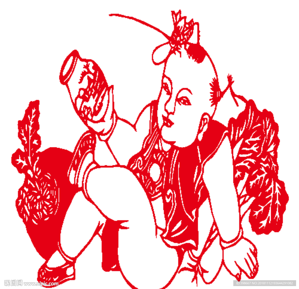 剪纸 窗花 新年窗花 福字 福