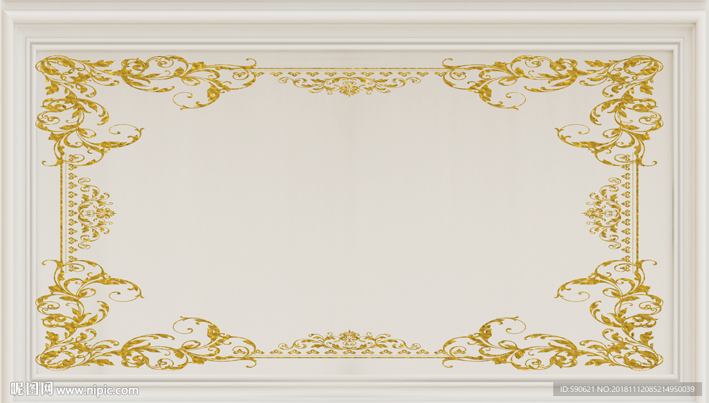 欧式花纹背景墙