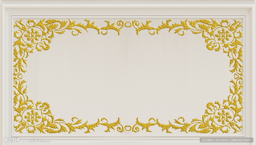 欧式花纹背景墙