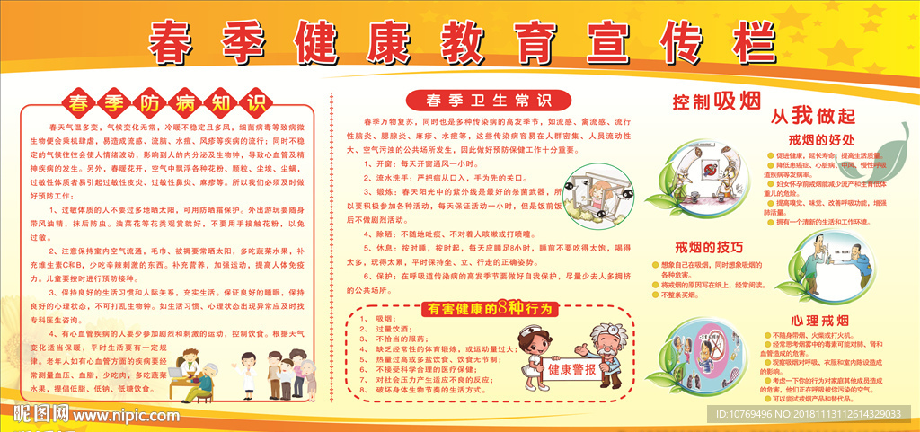 春季健康教育宣传栏