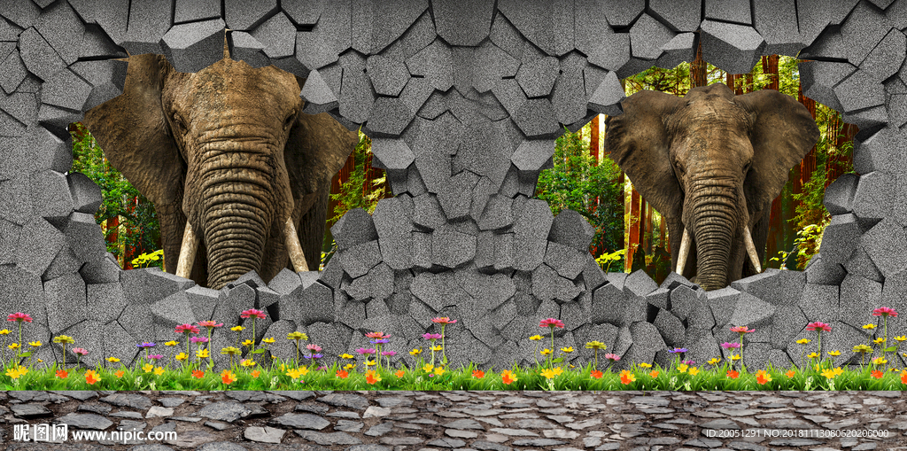 3d背景墙 3d壁画 3d背景