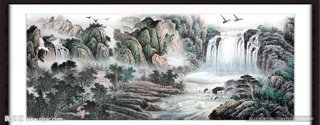 山水风景画图