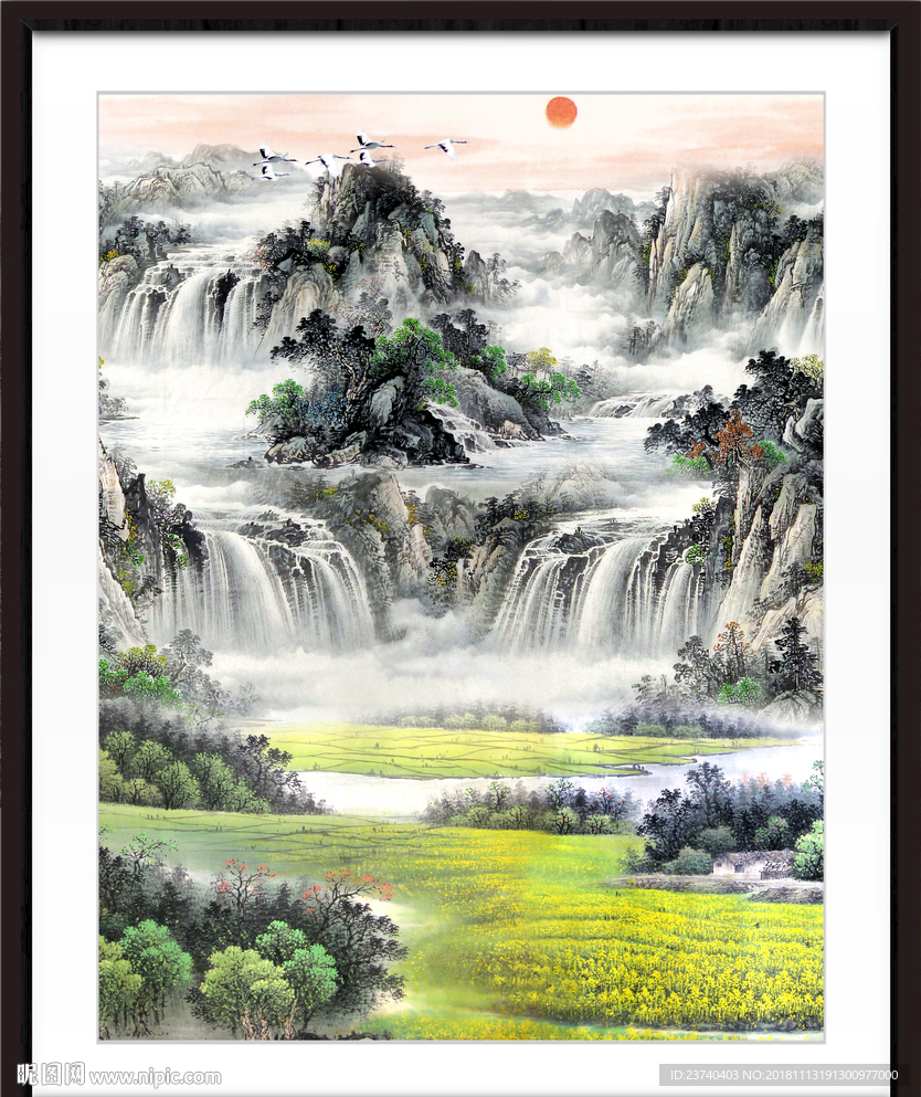 山水风景画图