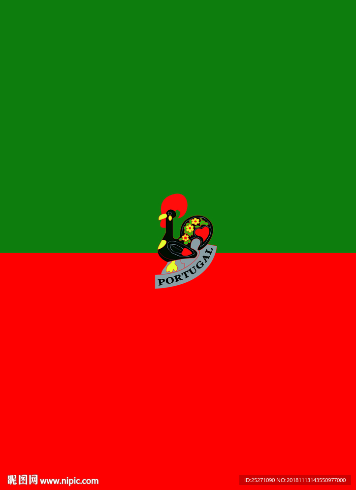 Portugal矢量公鸡冰箱贴