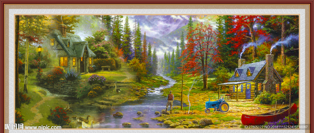 国画油画山水画