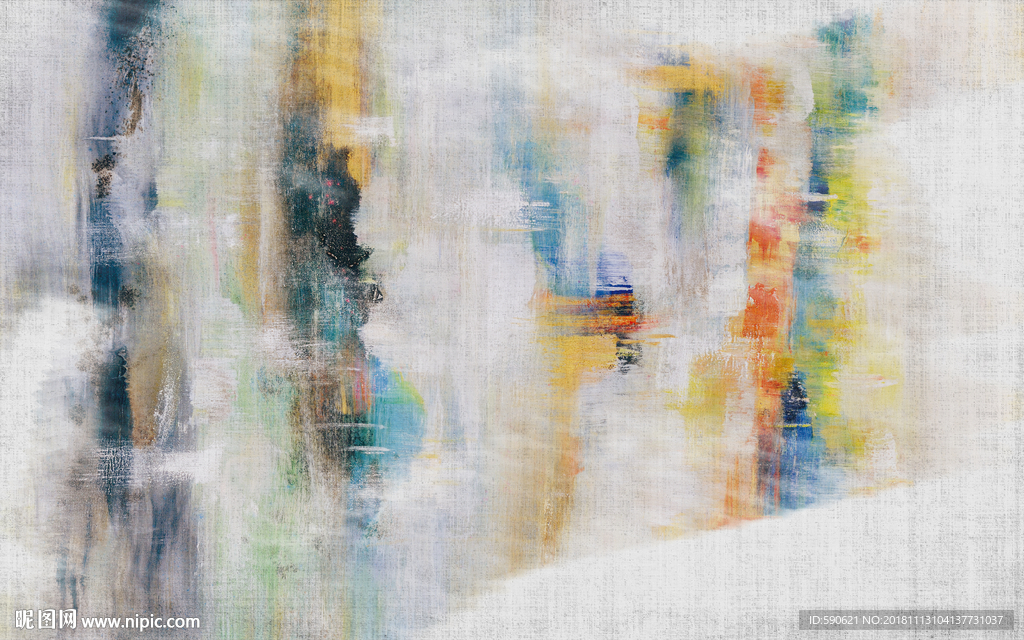 抽象油画背景墙