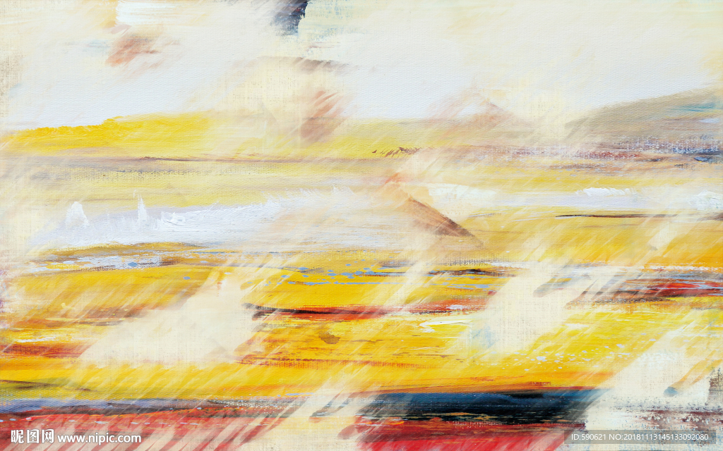 抽象油画背景墙