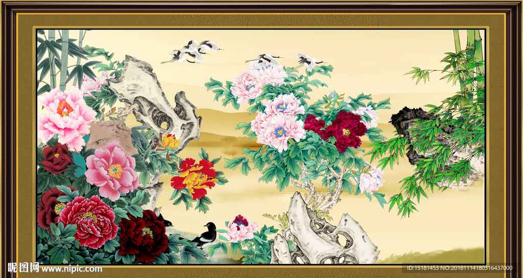 国画牡丹
