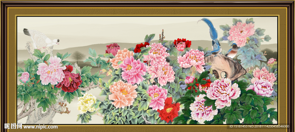 十字绣 吉祥牡丹 吉祥牡丹图