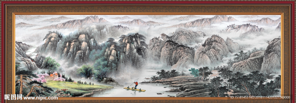 国画山水墨