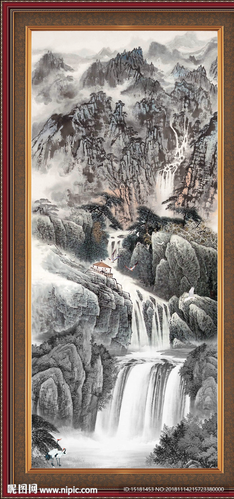 国画 泰山风光