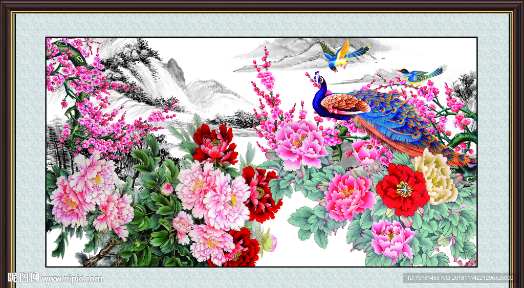 十字绣 吉祥牡丹 吉祥牡丹图