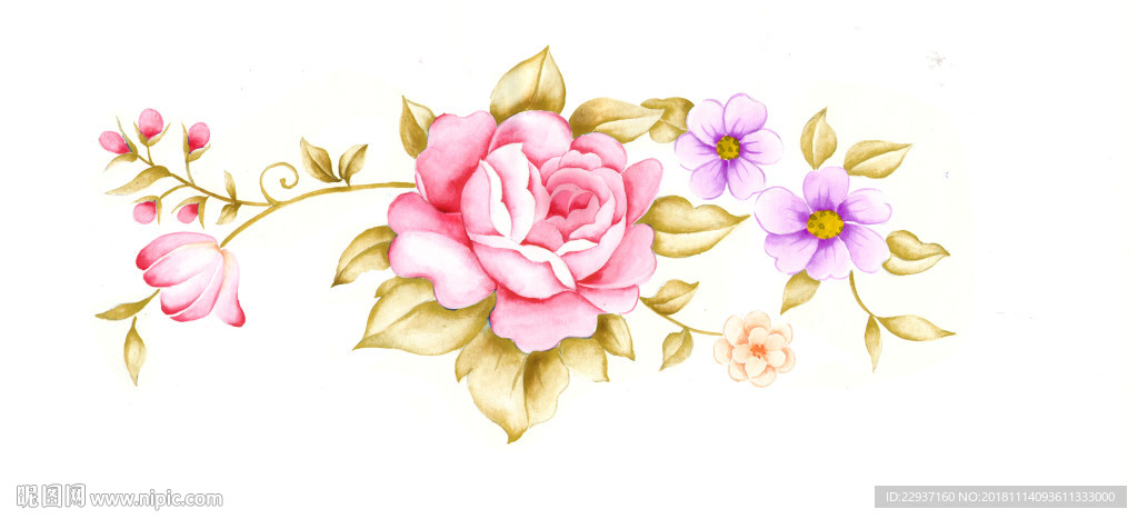 手绘花
