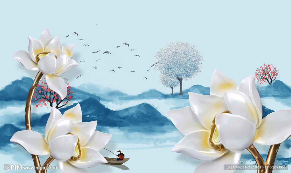 卧室壁画 沙发背景墙