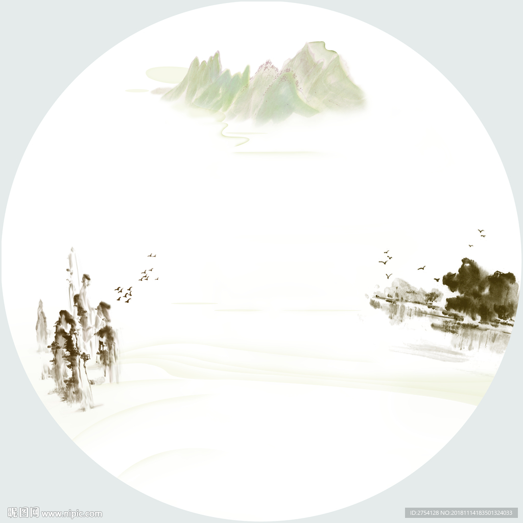 水墨画 源分层