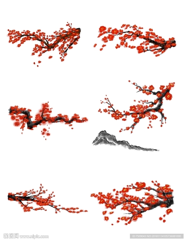 手绘中国风梅花