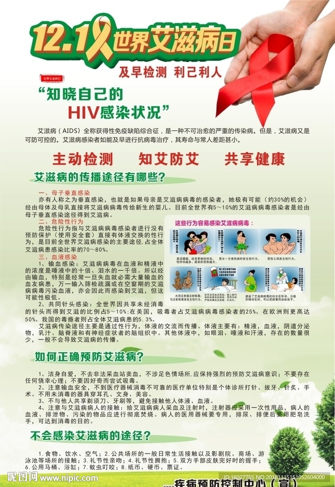 2018世界艾滋病日海报