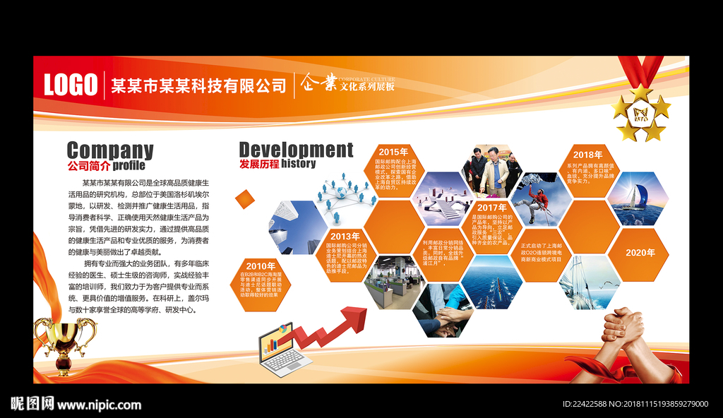 企业发展历程文化墙展板