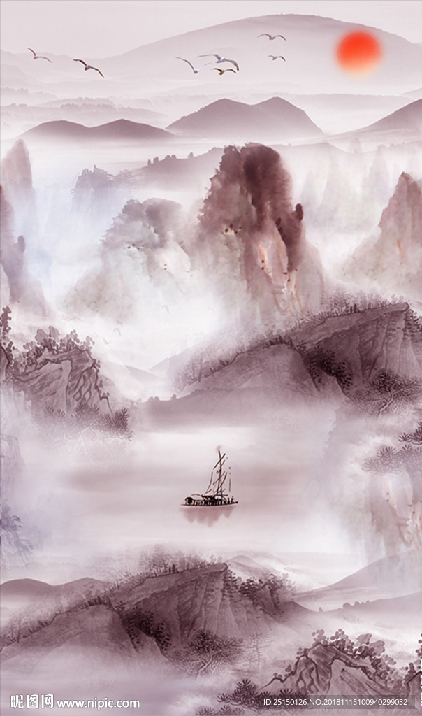山水水墨装饰画