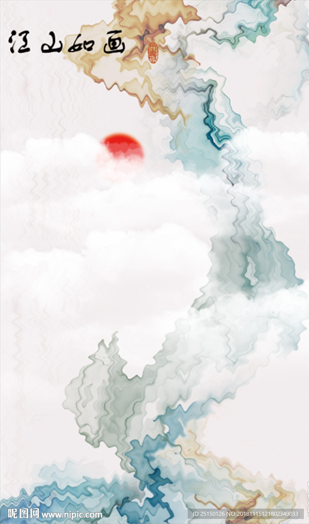 抽象线条纹飞鸟装饰画