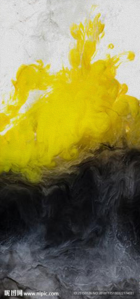 北欧抽象云彩水彩装饰画