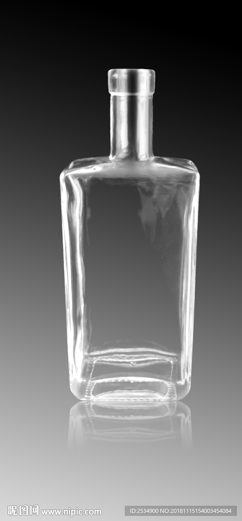 透明商务玻璃瓶子效果