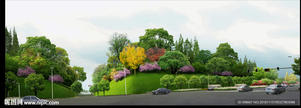 鸟瞰图 房地产效果图 小区效果