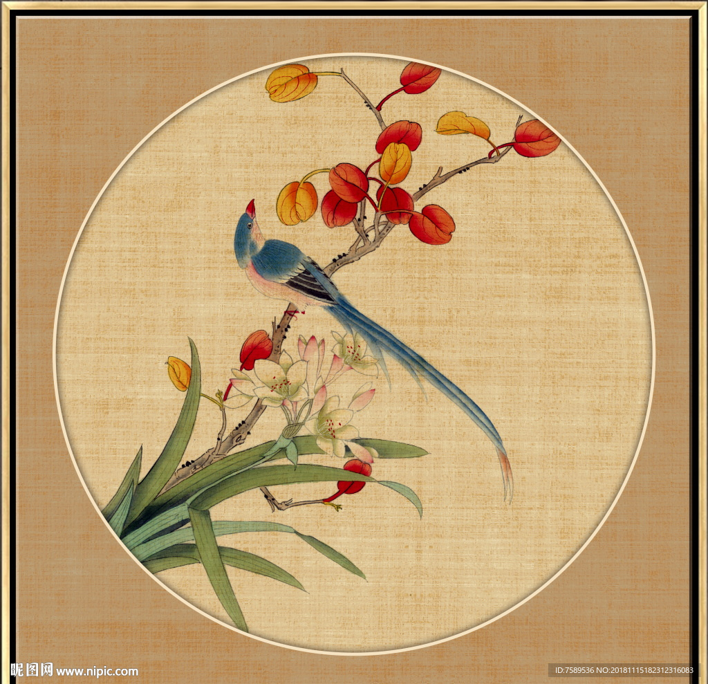 新中式工笔花鸟画