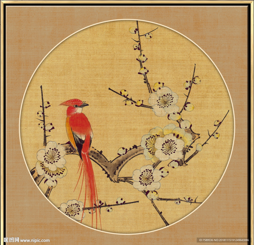 新中式工笔花鸟画