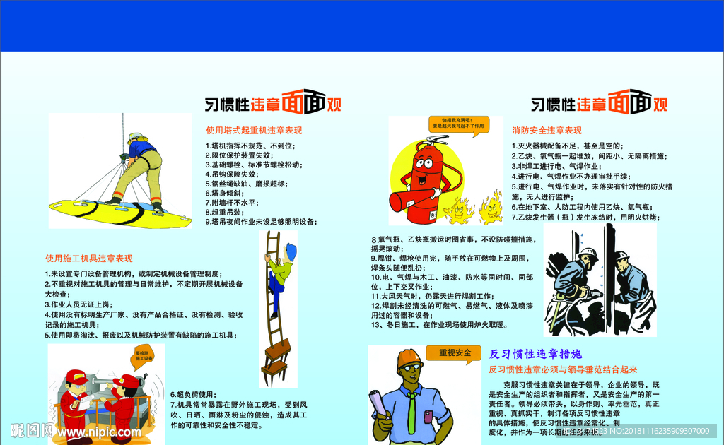 安全漫画标识