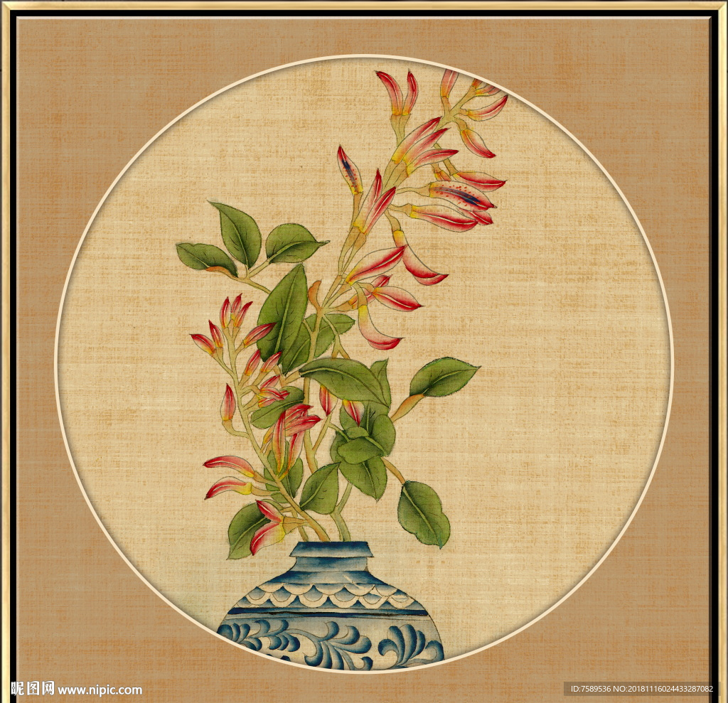 新中式工笔花鸟画