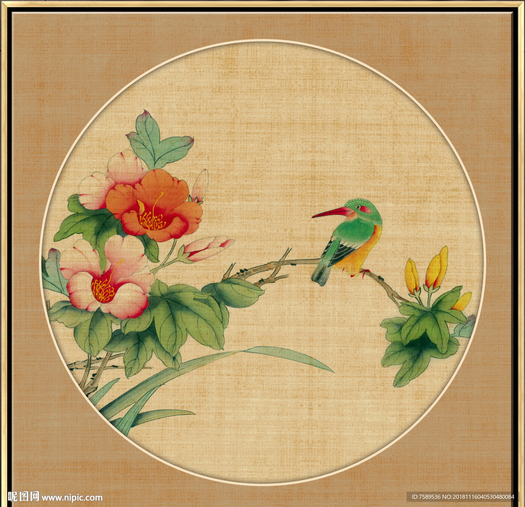 新中式工笔花鸟画