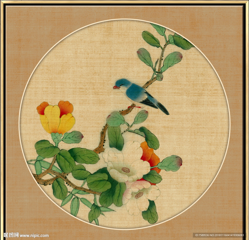 新中式工笔花鸟画
