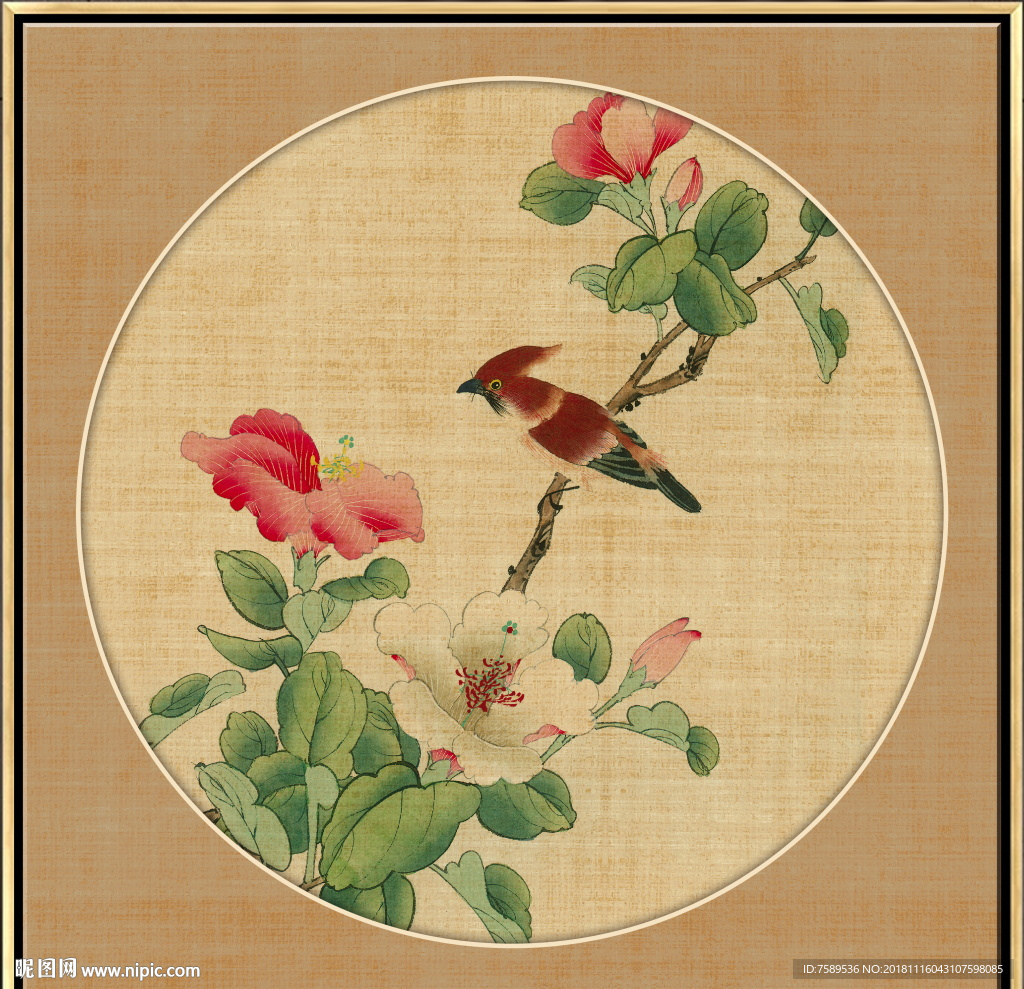 新中式工笔花鸟画