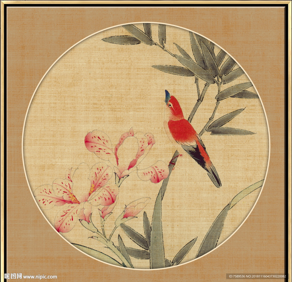 新中式工笔花鸟画