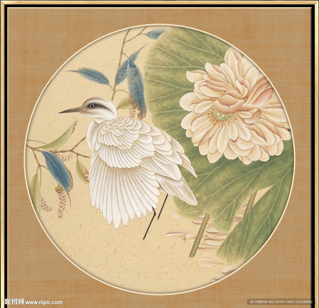 新中式工笔花鸟画