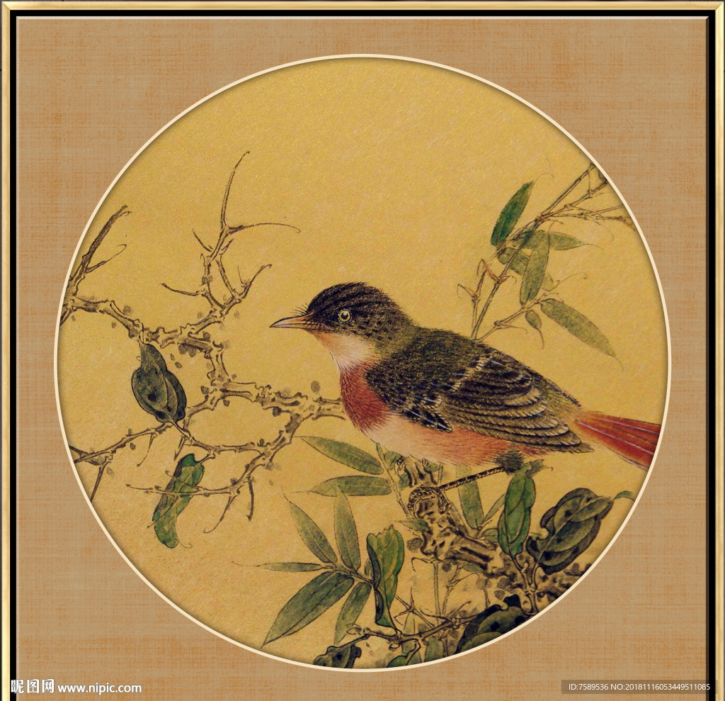 新中式工笔花鸟画