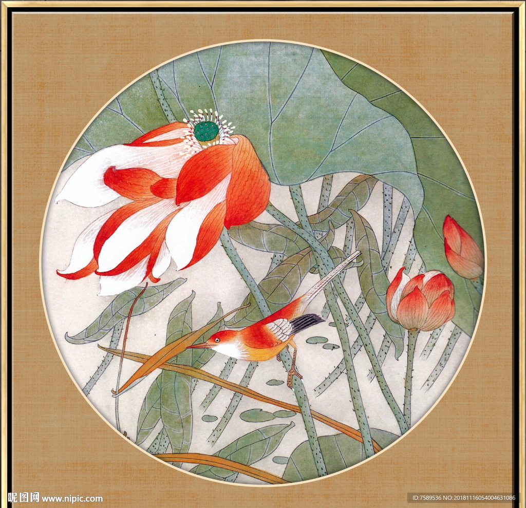 新中式工笔花鸟画