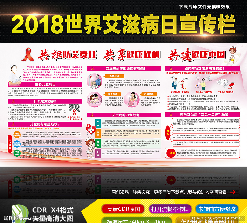 2018世界艾滋病日宣传栏