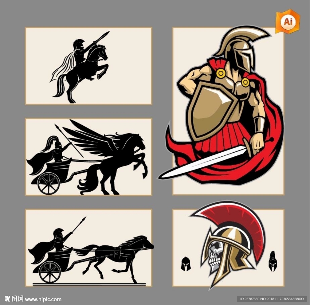 矢量罗马征战勇士系列